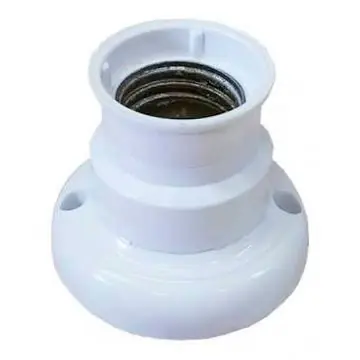 Portalampara Receptaculo Recto Marfil