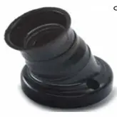 Portalampara Receptaculo Curvo Negro