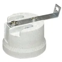 Portalampara Ceramico E27 con Escuadra